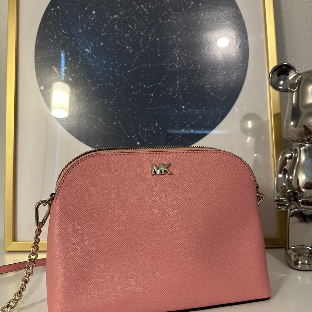 Michael Kors Pink Crossbody Bag with Gold Hardware